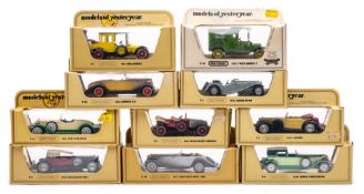 A boxed group of ten Matchbox Models of Yesteryear: in straw boxes and a collection of