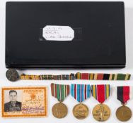 A group of four American WWII service medals:,