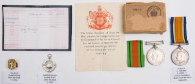 A WWI War Medal to '37380 Pte S Osbourne R Berks R':,