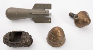 A WWI German Dopp Z92 F10cm time and percussion fuse:, a British No 85 time and percussion fuse,