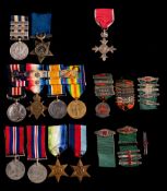 A Victorian Egypt and WWI family group of medals:,