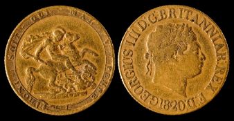 An 1820 sovereign.