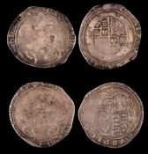 Two Charles I halfcrowns.