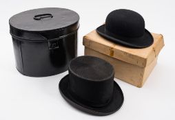 A black felt top hat by Christy's, London,