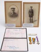 A WWI Military Cross miniature group of three,
