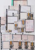 A group of Royal Artillery WWI medals:, comprising four pairs,