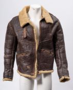 A WWII USAF ground crew DI pattern winter leather jacket:, possibly by S A A D.