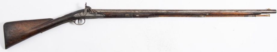 A 19th century percussion cap converted musket:,
