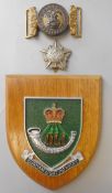 A Northumberland Fusiliers belt buckle,