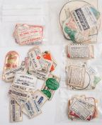 A collection of various unused American Pharmaceutical Drug Store labels:, including 'Listerine' ,