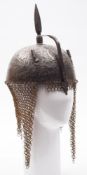 A reproduction steel Hul-Khud helmet:.