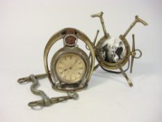 An early 20th century equestrian theme timepiece:,