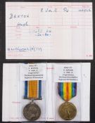 A WWI pair to '40942 Pte H Benton R War. R':.