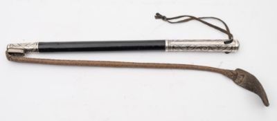 An early 20th century Russian nagaika (riding crop):,