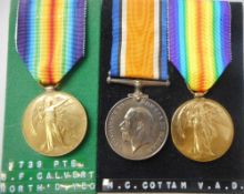 A Great War pair: to M.C. Cottam. V.A.D.