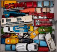 Dinky, Corgi and others, a collection of various commercial vehicles, buses and saloons etc:,