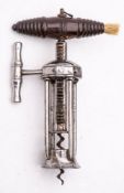 A 19th century four poster King's corkscrew:, unsigned,