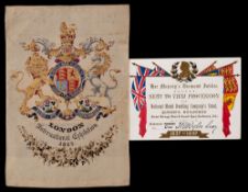 ROYAL COAT OF ARMS : Her Majesty's Diamond Jubilee. Seat to view the procession.