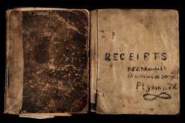 RECIPE BOOK : ' C. S. S. Marshall Recipes 1885,' contents loose in 'old' boards. With another.