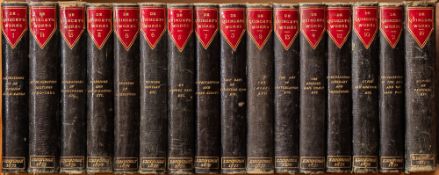 QUINCEY, Thomas De - The Works: 16 vol. set, quarter calf rubbed, illust, 8vo, 1862-72.