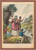 THE FOUR SEASONS : Four beautiful engravings depicting the four seasons of the year,