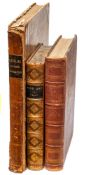 HUNT, T. F - Exemplars of Tudor Architecture: 37 plates, half calf spine loose, 4to, 1830.