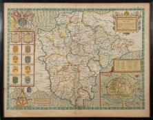 SPEED, John - Devonshire : hand coloured map, 510 x 375 mm,
