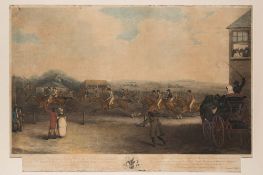 ' WELTER STAKES ' : large mixed-media hand coloured engraving, 860 x 530 mm, H.