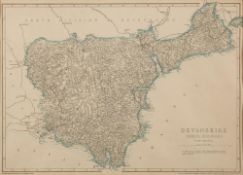 WELLER, Edward - Devonshire (South Division & North Division) : 2 maps, 425 x 300 mm, Cassell,
