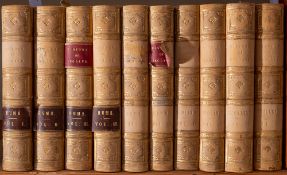 HUME & SMOLLETT - History of England: 10 vols, calf lacking some title labels, some loose, 8vo,