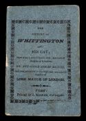 CHAPBOOK : The History of Whittington and His Cat - illust, org. wrappers, 16mo, J.