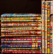 BLYTON, Enid: 18 vols, a run of one to eighteen Noddy books, all in d/ws with varying wear,