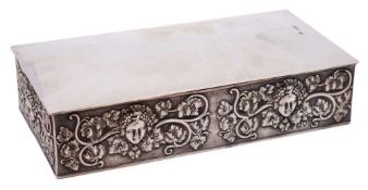 A Victorian silver cigarette box, maker Horace Woodward & Co Ltd, London,