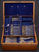 A Victorian matched Albert Thread Heel pattern flatware service,