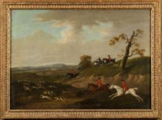 Attributed to John Francis Sartorius [1755-1831]- A hunt in full-cry:- signed and dated 1800 bottom
