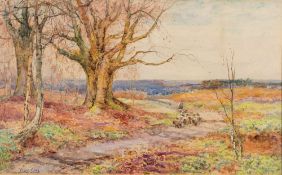 Henry John Yeend King [1855-1924]- Cattle and drover; Shepherd and sheep,:- a pair,