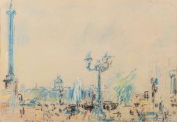 * Joseph Oppenheimer [1876-1966]- Trafalgar Square, 1951,:- signed,
