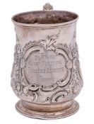 A George III silver christening mug, maker James Young, London, 1784: inscribed,