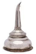 A George III silver wine funnel, maker Peter, Ann & William Bateman, London,
