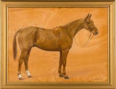 * Frances Mabel Hollams [1877-1963]- Impostor,:- signed, inscribed and date '41 oil on board,