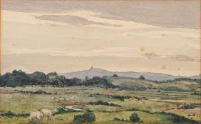 Arthur Reginald Smith [1871-1934]- View to Glastonbury Tor,