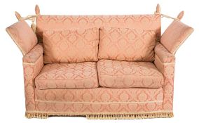 A twin seat drop end settee of Knole type:,