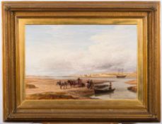 Charles Thomas Burt [1823-1902]- Ferry crossing on the Welsh Coast,