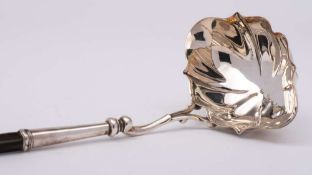 A Georgian silver toddy ladle, maker's mark worn, London,