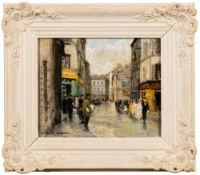 *Jules Rene Herve [1887-1981]- The Wedding Procession,:- signed oil on canvas, 23 x 26cm.