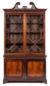 A late 19th Century mahogany bookcase in the Georgian taste:,