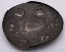 Archibald Knox for Liberty & Co, The Bollellin Tray: Tudric pewter, stamped Tudric No 044, 26cm.
