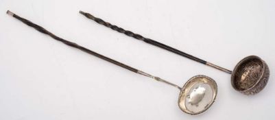 A late 18th Century silver toddy ladle, maker W.