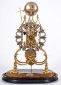 Dent, London a late-Victorian brass skeleton clock: the eight-day duration,