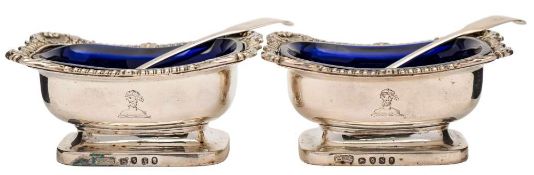 A pair of George III silver salts, maker Joseph William Story,